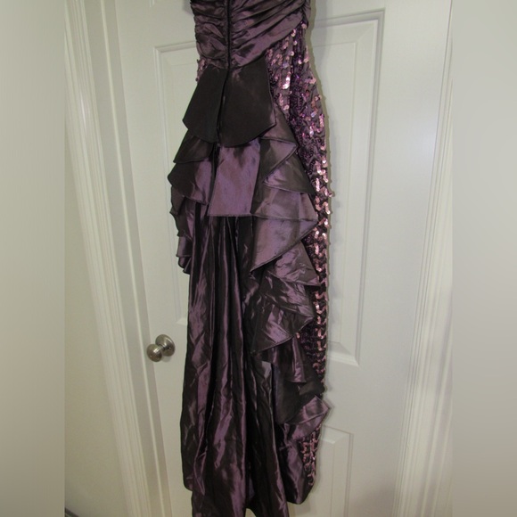 Vintage Gunne Sax Sequin Draped-Back Gown - Picture 13 of 16